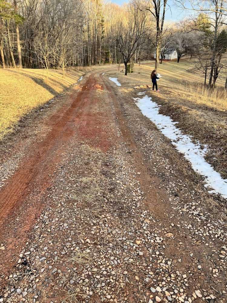 muddy driveway