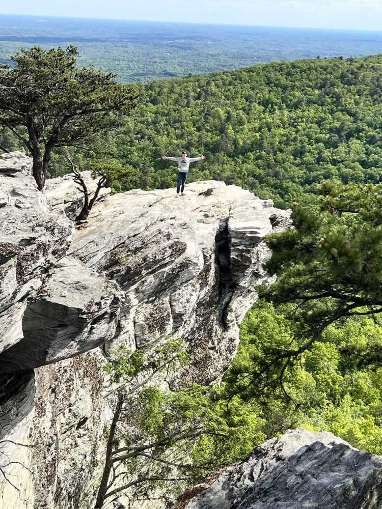 boy on Hanging Rock, NC
