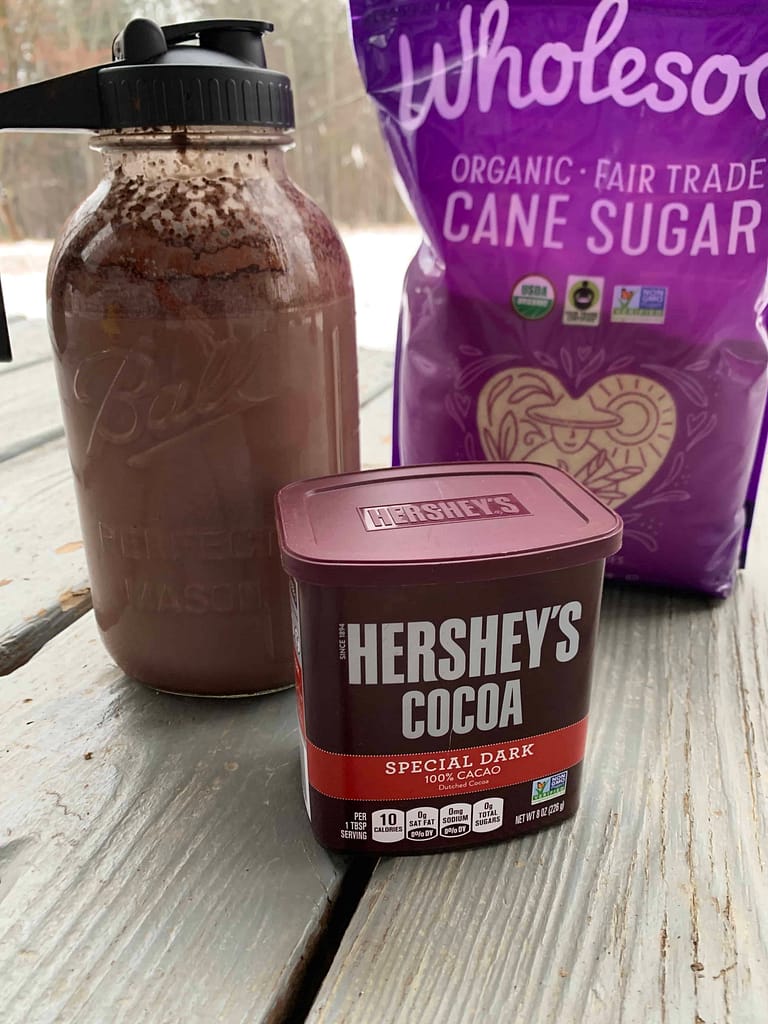 raw milk hot chocolate ingredients