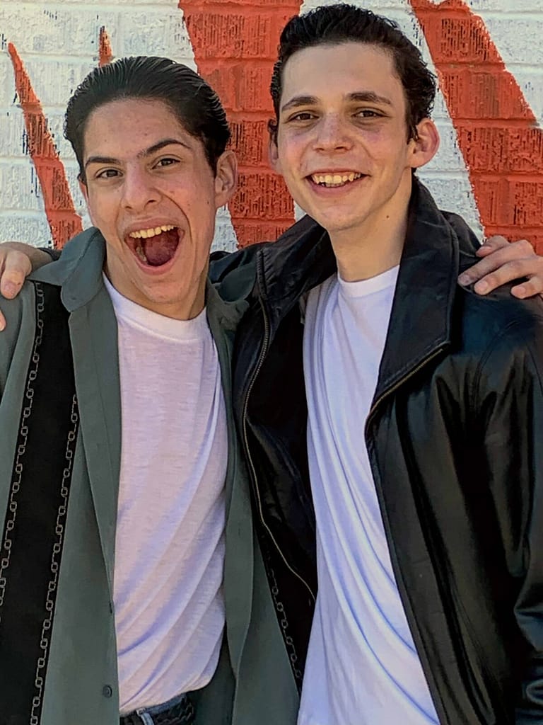 Roger and friend in Grease musical