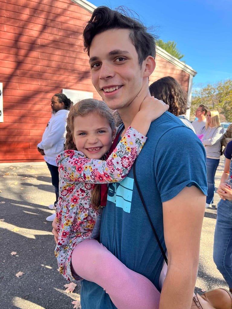 Thomas carrying Talea
