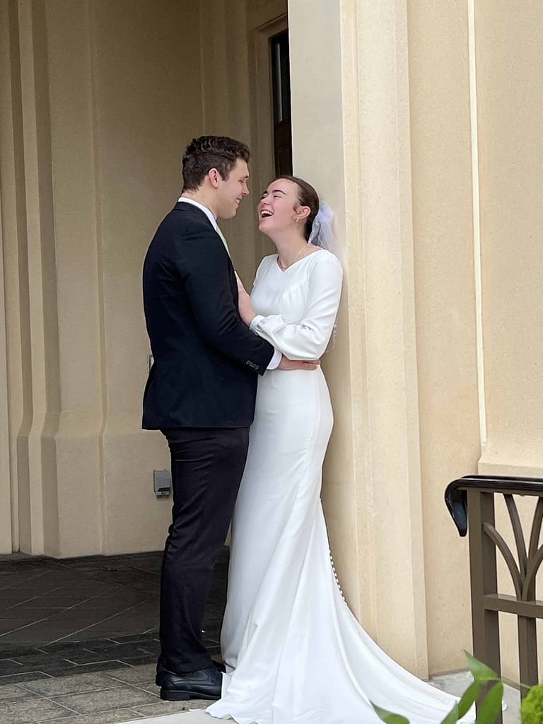 bride and groom at Ft. Lauderdale temple