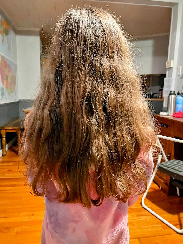 7 year old after getting haircut