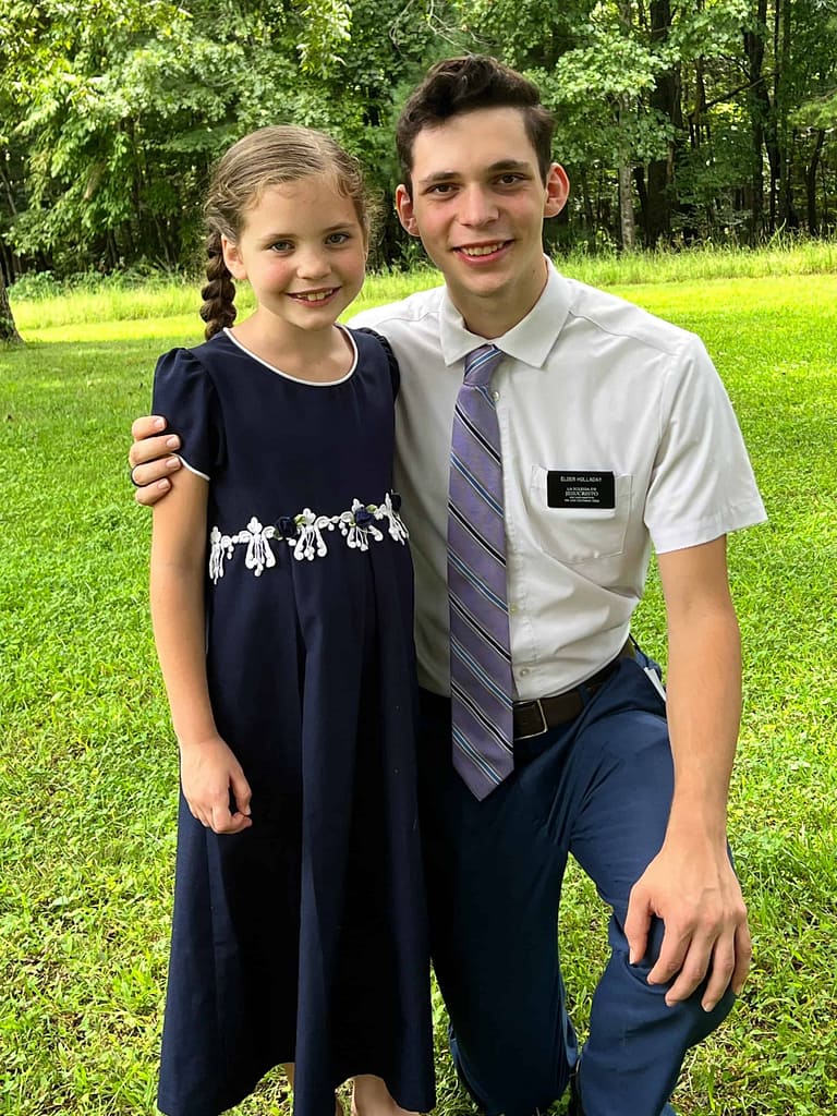 missionary brother with younger sister
