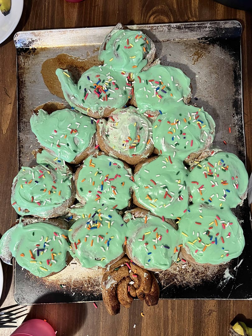 Christmas tree cinnamon rolls