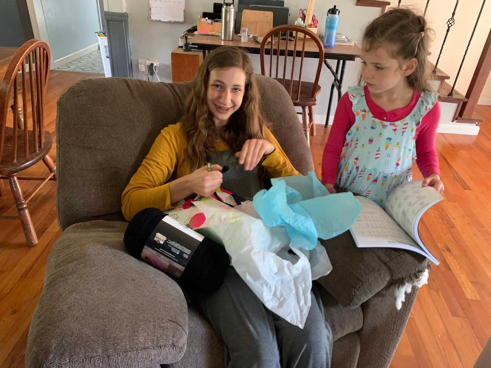 14 year old opening birthday presents