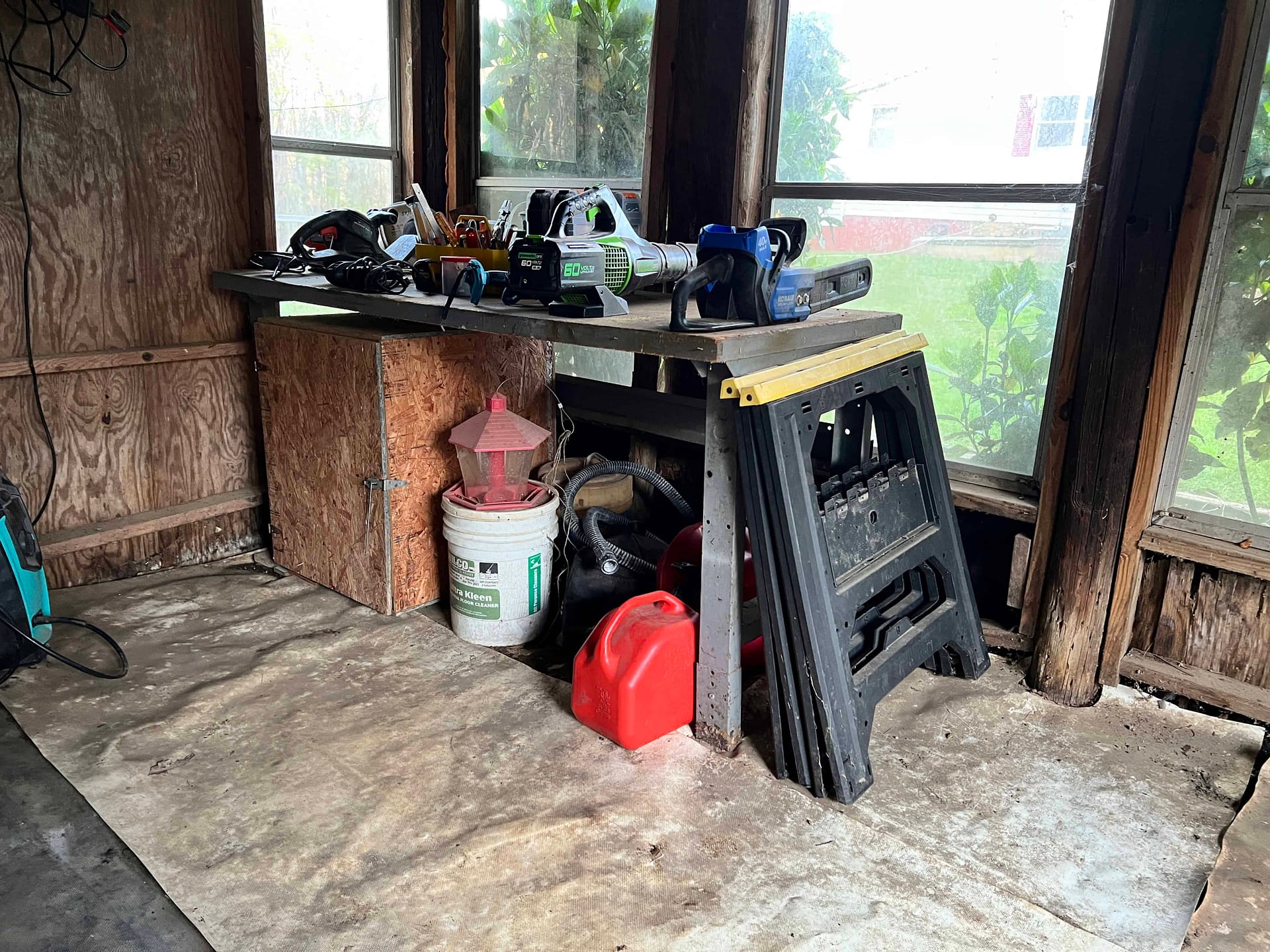 organized tool shed