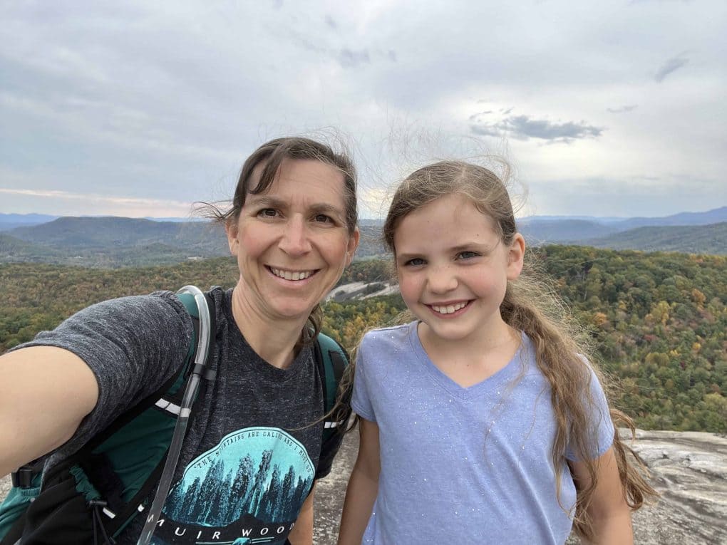 mom and daughter at Stone Mountain
