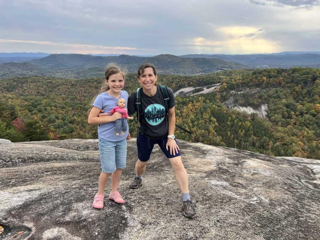 mom and daughter at stone mountain