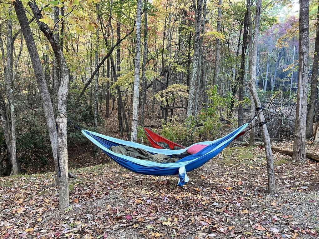 hammocks in a campground